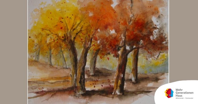 "Herbst", Aquarell, Annelie Henschel